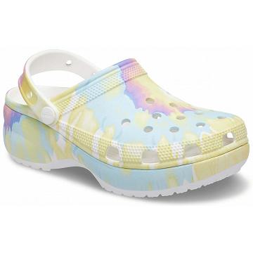 Crocs Klassiska Platform Tie-Dye Graphic Clog Kilklack Dam Olika Färger | Sverige 0639GSOL